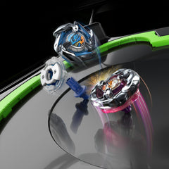 Beyblade X Second Launcher with Ripcord supports two-player battles.