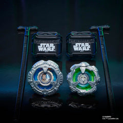 Beyblade X launchers included for fast setup and launching practice.