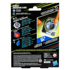 Beyblade X Cobalt Dragoon top prepared for left-spin battles