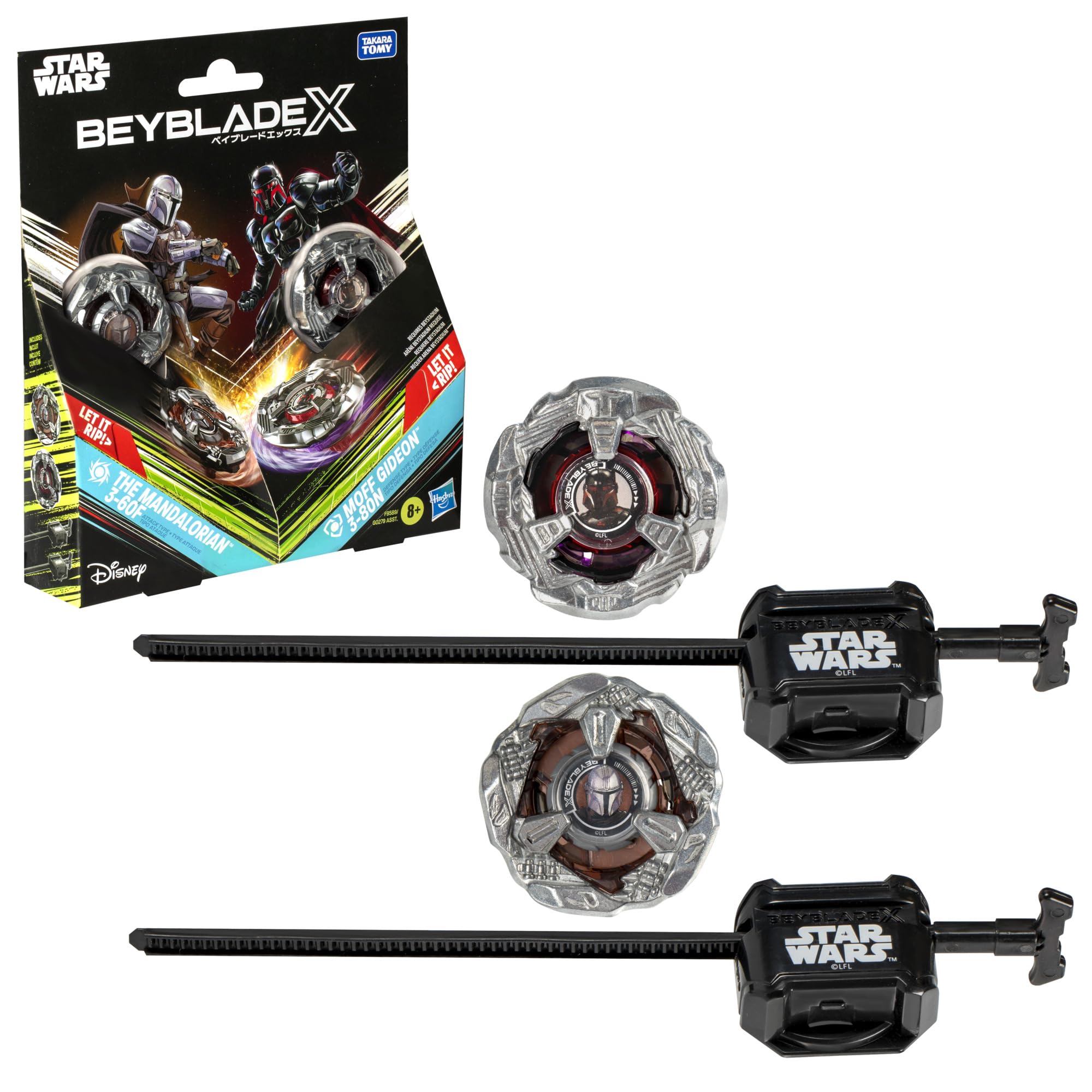 Beyblade X Mandalorian 3-60F attack top ready for fast spins in Beystadium.