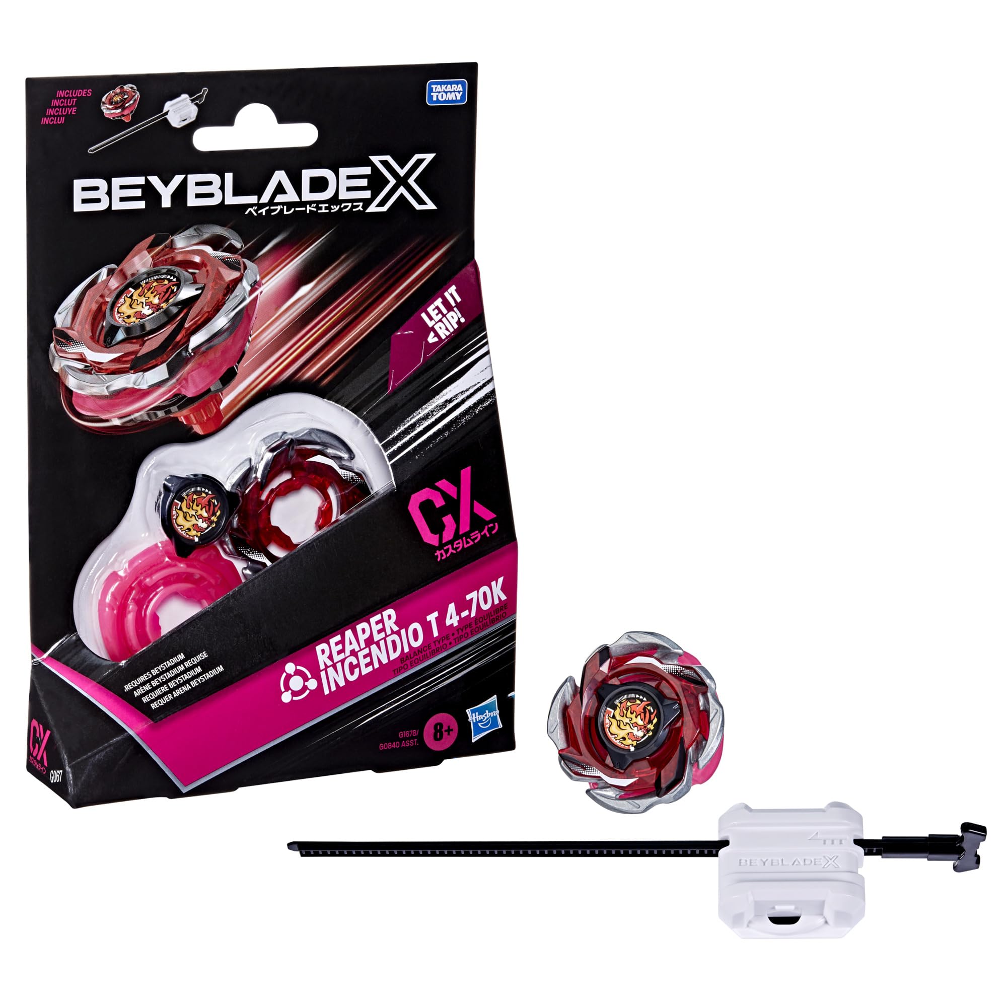 Beyblade X Reaper Incendio T starter pack launcher ready for battles