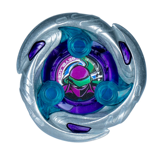 Beyblade X Shadow Shinobi launcher shown with ergonomic grip for quick launches