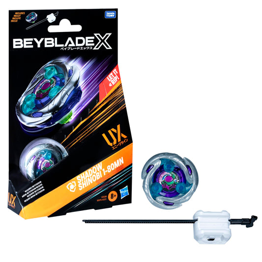 Beyblade X Shadow Shinobi top with defense blades ready for parries