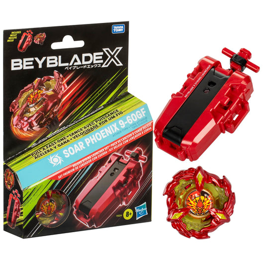 Beyblade X Soar Phoenix deluxe launcher enabling quick, smooth launches.