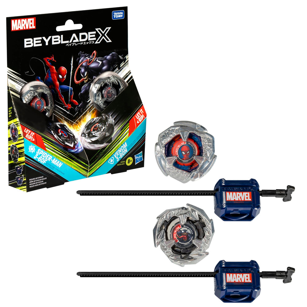 Beyblade X Spider-Man 3-60F top for high-speed battles in Beystadium