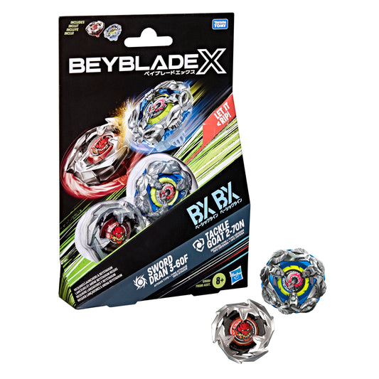 Beyblade X Tackle Goat 2-70N top in action for defensive play.