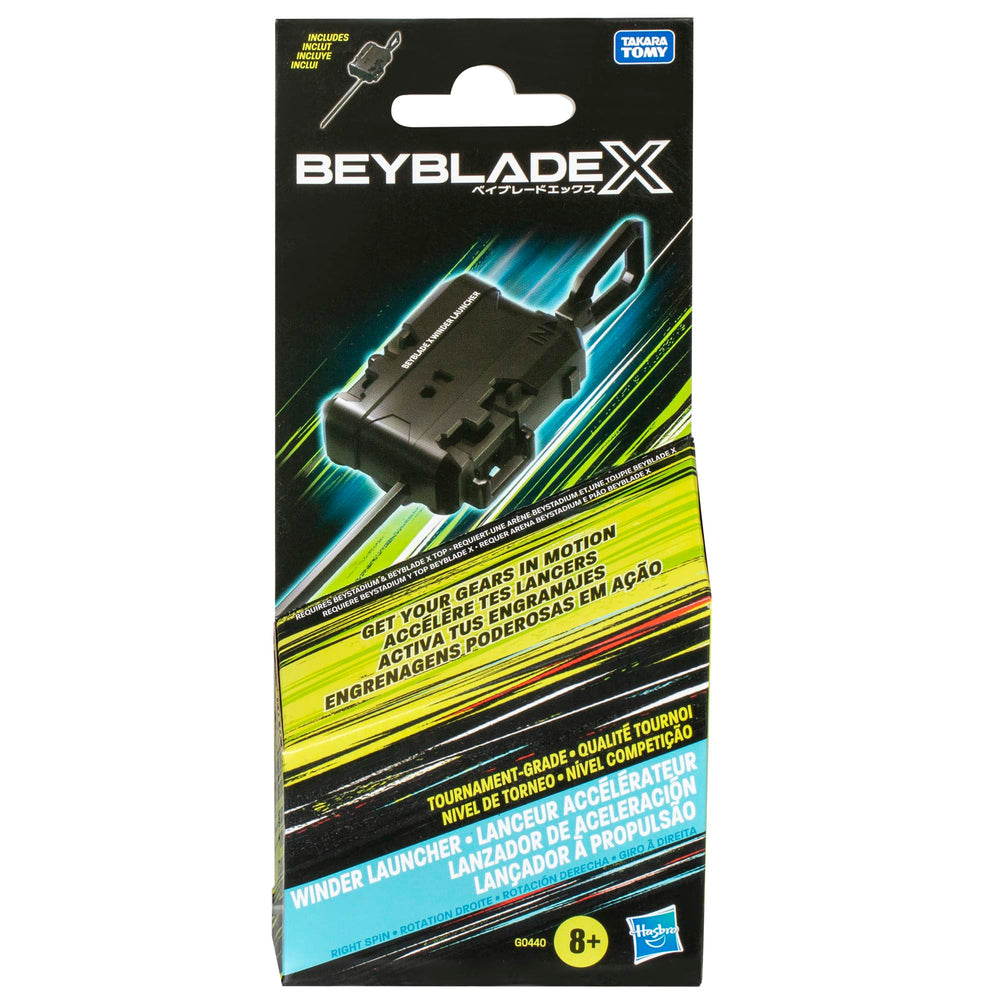 Three-piece Beyblade X top components ready for quick assembly and customization.