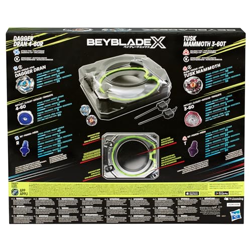 Beyblade X Tusk Mammoth 3-60T balance top offers steady, controlled duels.