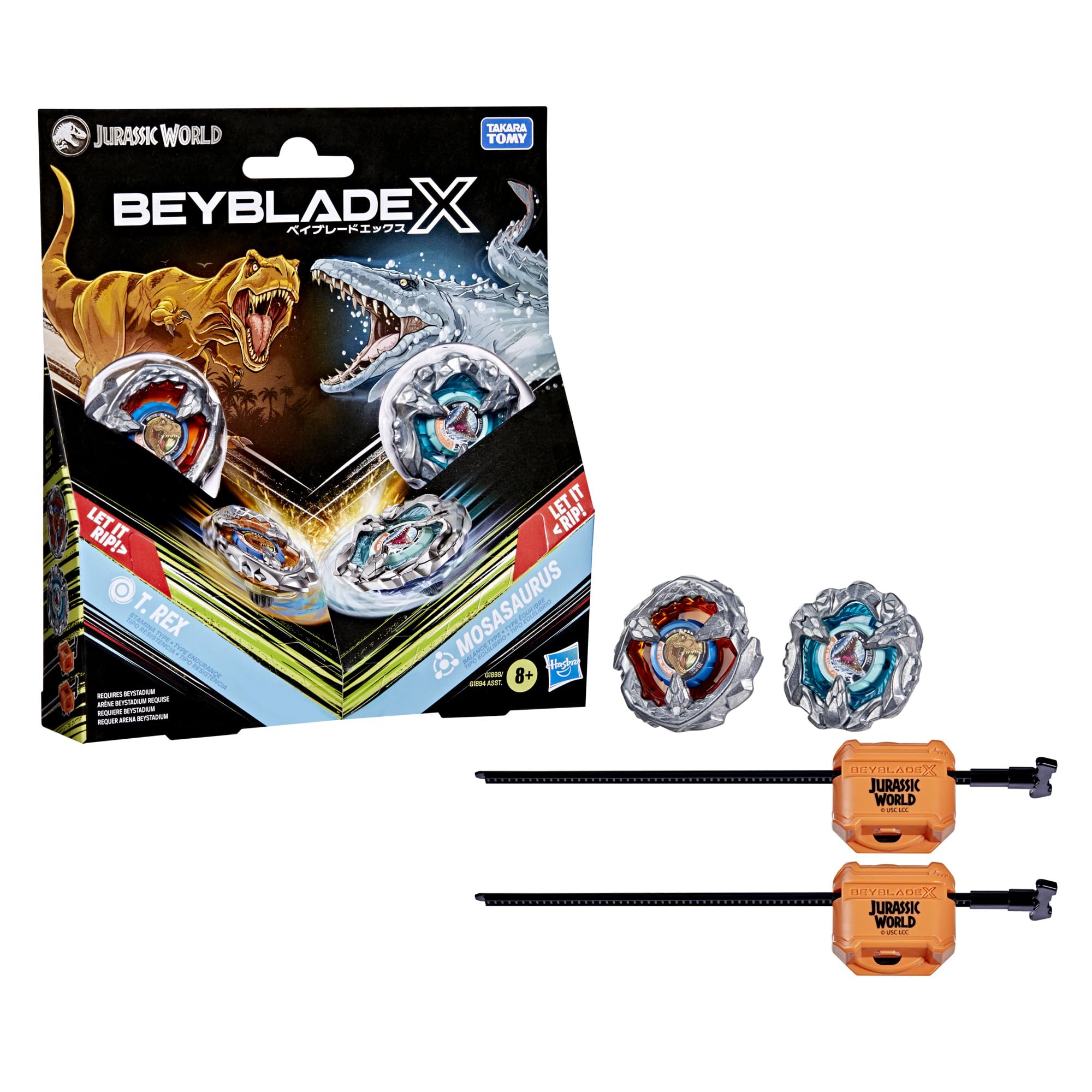 Beyblade X Tyrannosaurus Rex top ready for intense battles and quick starts