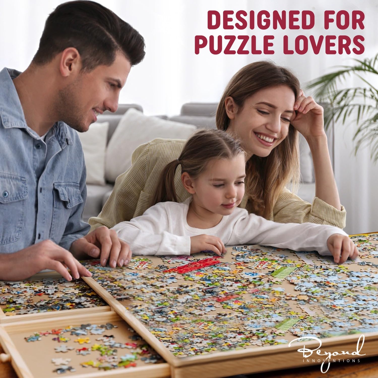 Beyond Innoventions smooth lacquer surface enhances tactile feel during puzzles.