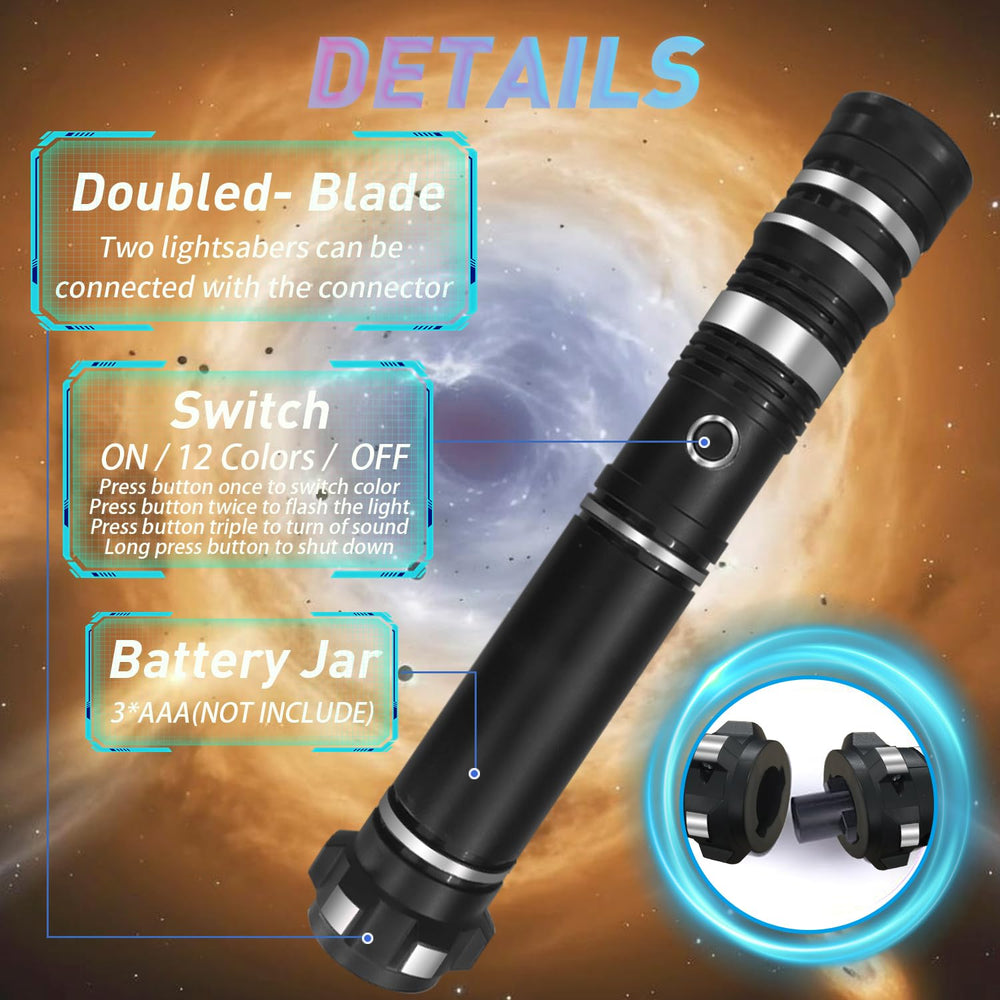 Beyondtrade Lightsabers double-bladed design enhances sparring and teamwork.