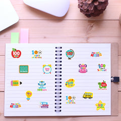 BeYumi stickers applied to a notebook for daily motivation