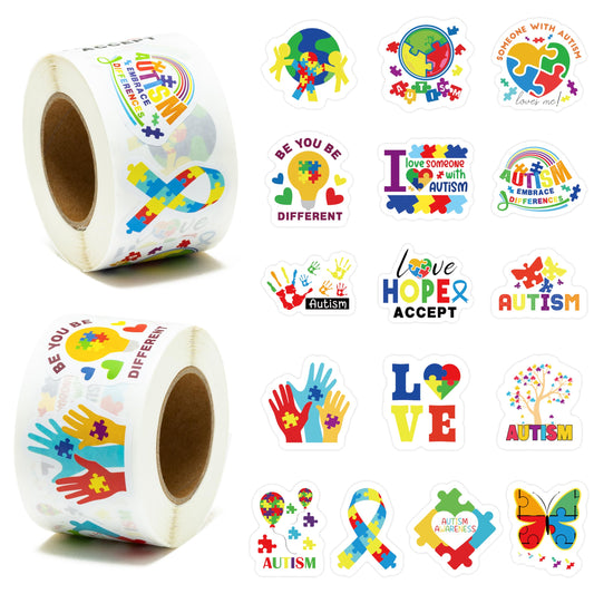 BeYumi autism roll stickers puzzle patterns brighten laptops and notebooks with colorful appeal