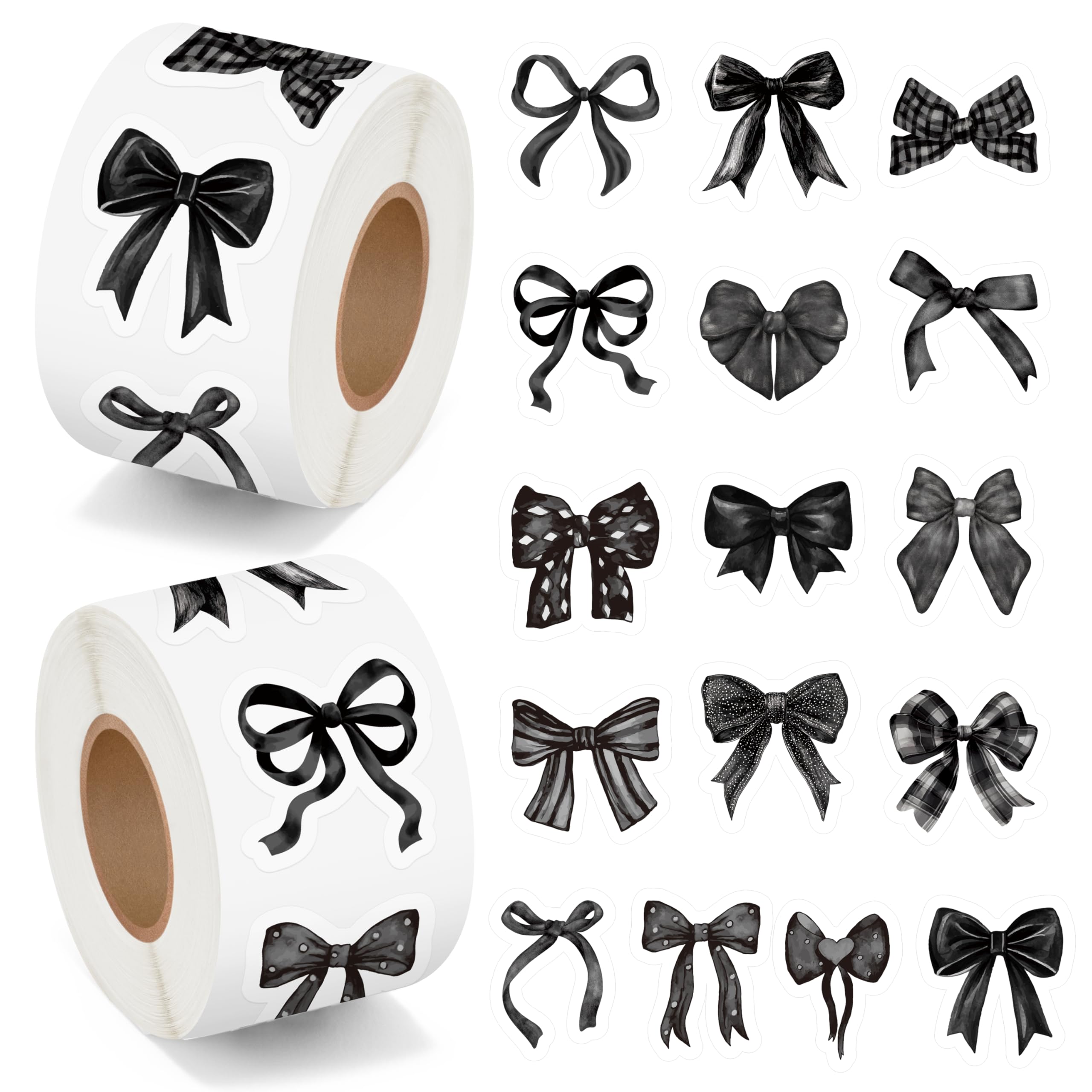 BeYumi Black Bow sticker on laptop adds chic, waterproof decor.