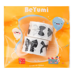 BeYumi coquette bow decals decorate gifts with luxe monochrome flair.