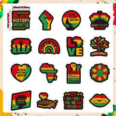 BeYumi Black History Month African continent map sticker adds bold educational accents.