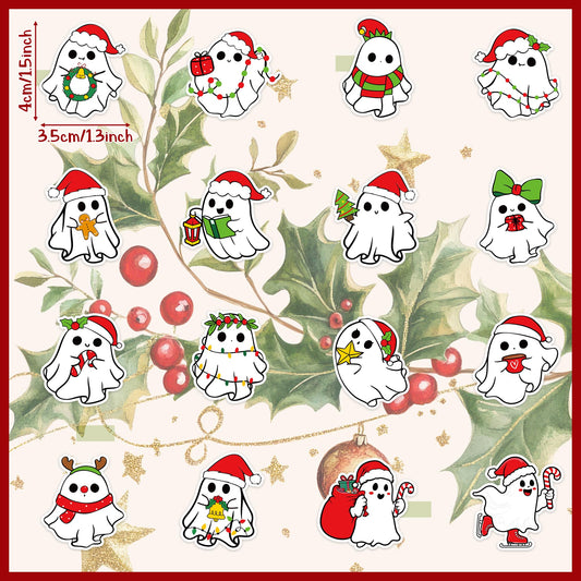 BeYumi Christmas ghost stickers roll 2 featuring cute boos for holiday decorations.