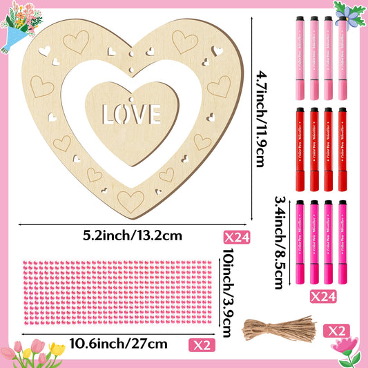 BeYumi wooden heart kit colors show vibrant pens for durable designs