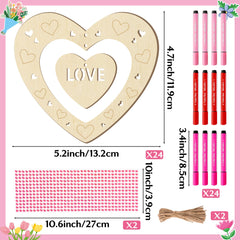 BeYumi wooden heart kit colors show vibrant pens for durable designs