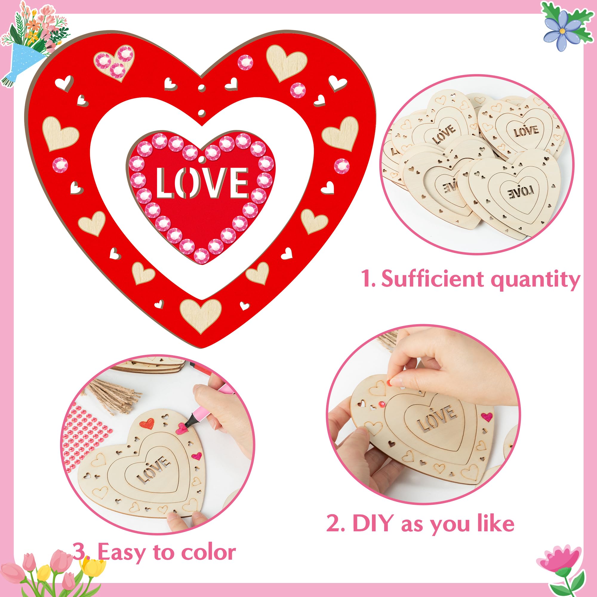 BeYumi gem stickers add sparkle to heart ornaments