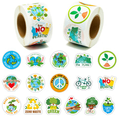 BeYumi Earth Day roll stickers two-rolls pack for versatile decorating and sharing