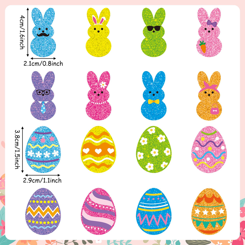 BeYumi Easter laser bunny roll stickers with glittery bunnies on roll 2