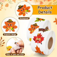 BeYumi Fall Maple Leaves Sticker Front View: expressive autumn designs with playful personalities