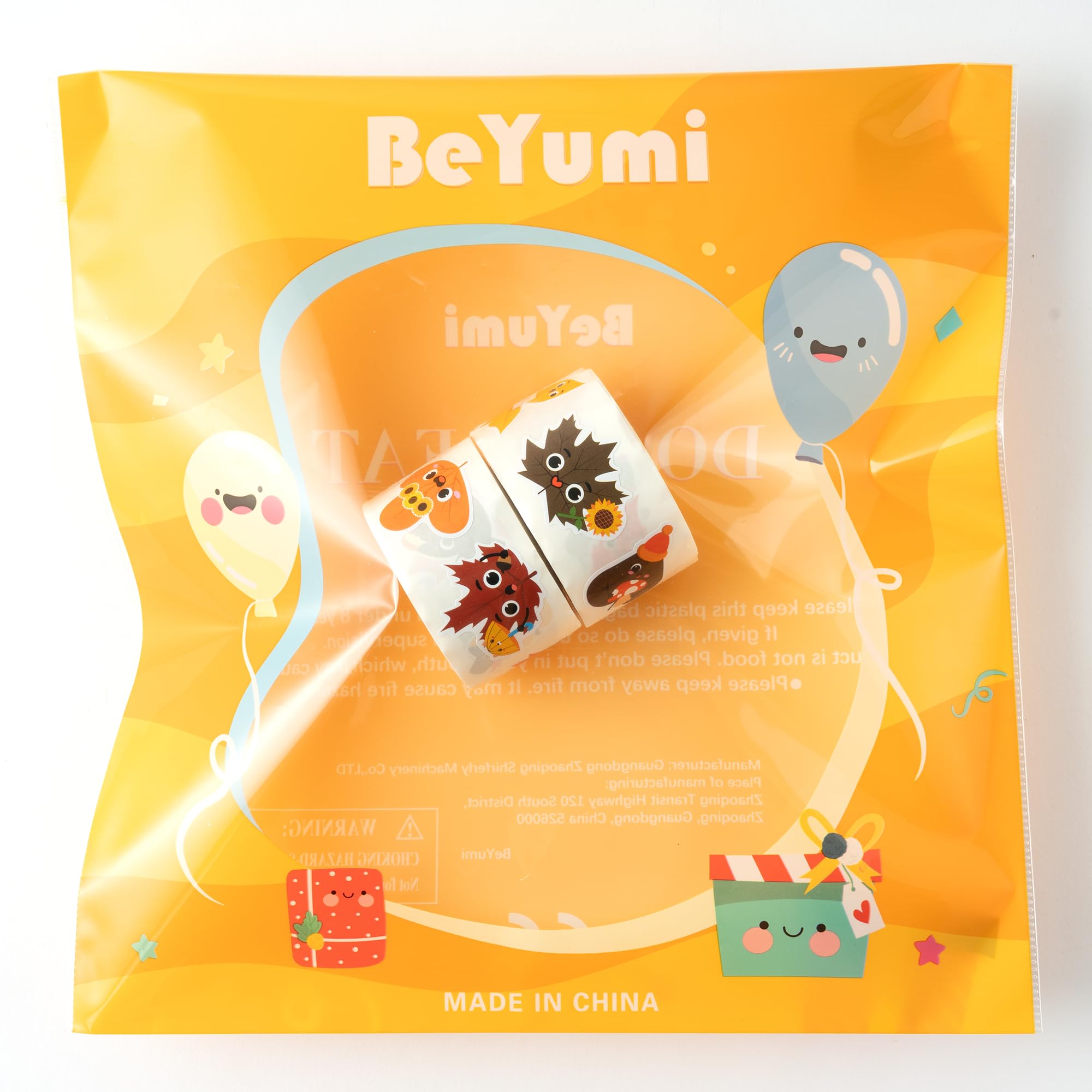 BeYumi Fall Maple Leaves Sticker on Notebook: quick decoration for planners and school supplies