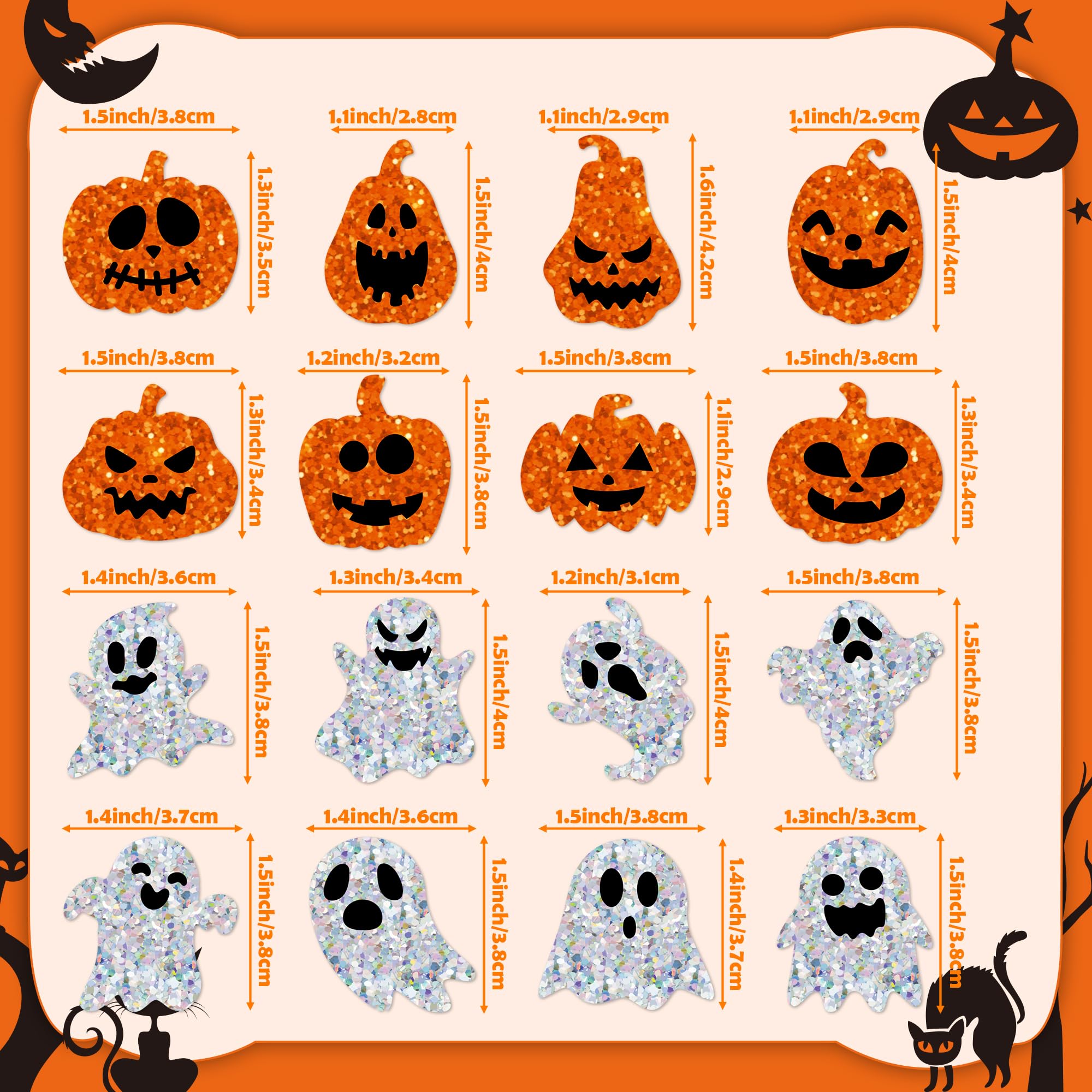 BeYumi pumpkin ghost sticker on notebook for classroom decor