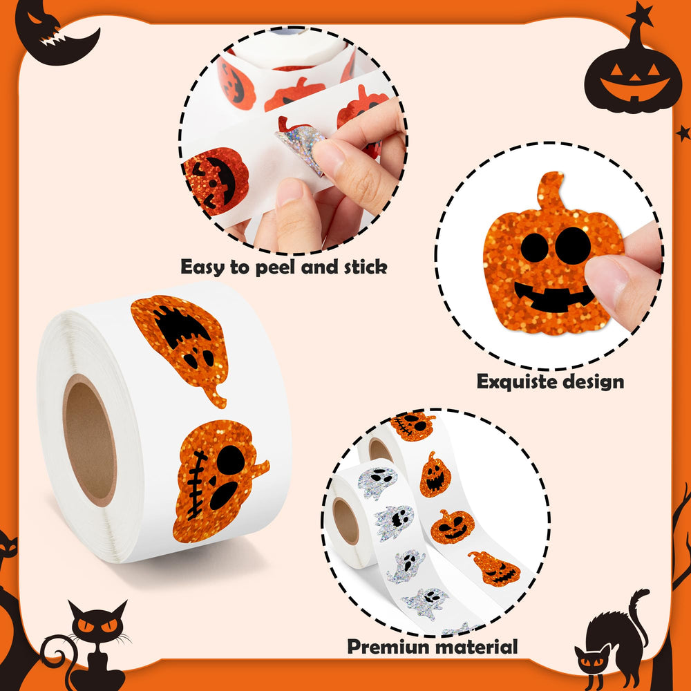 BeYumi laser-design pumpkin sticker on water bottle with durable shine