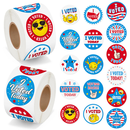 BeYumi I Voted Today stickers come in two rolls for quick event use.