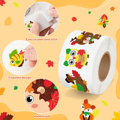BeYumi Maple Leaves Animals Stickers bottles – durable adhesive decals for festive bottle decor