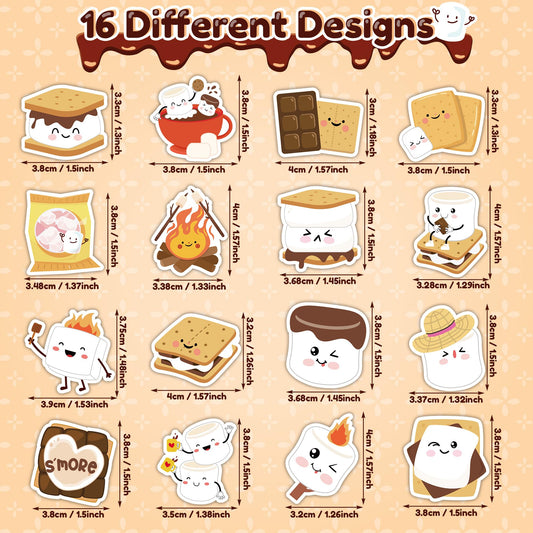 BeYumi Marshmallow sticker patterns variety for crafts and gifts