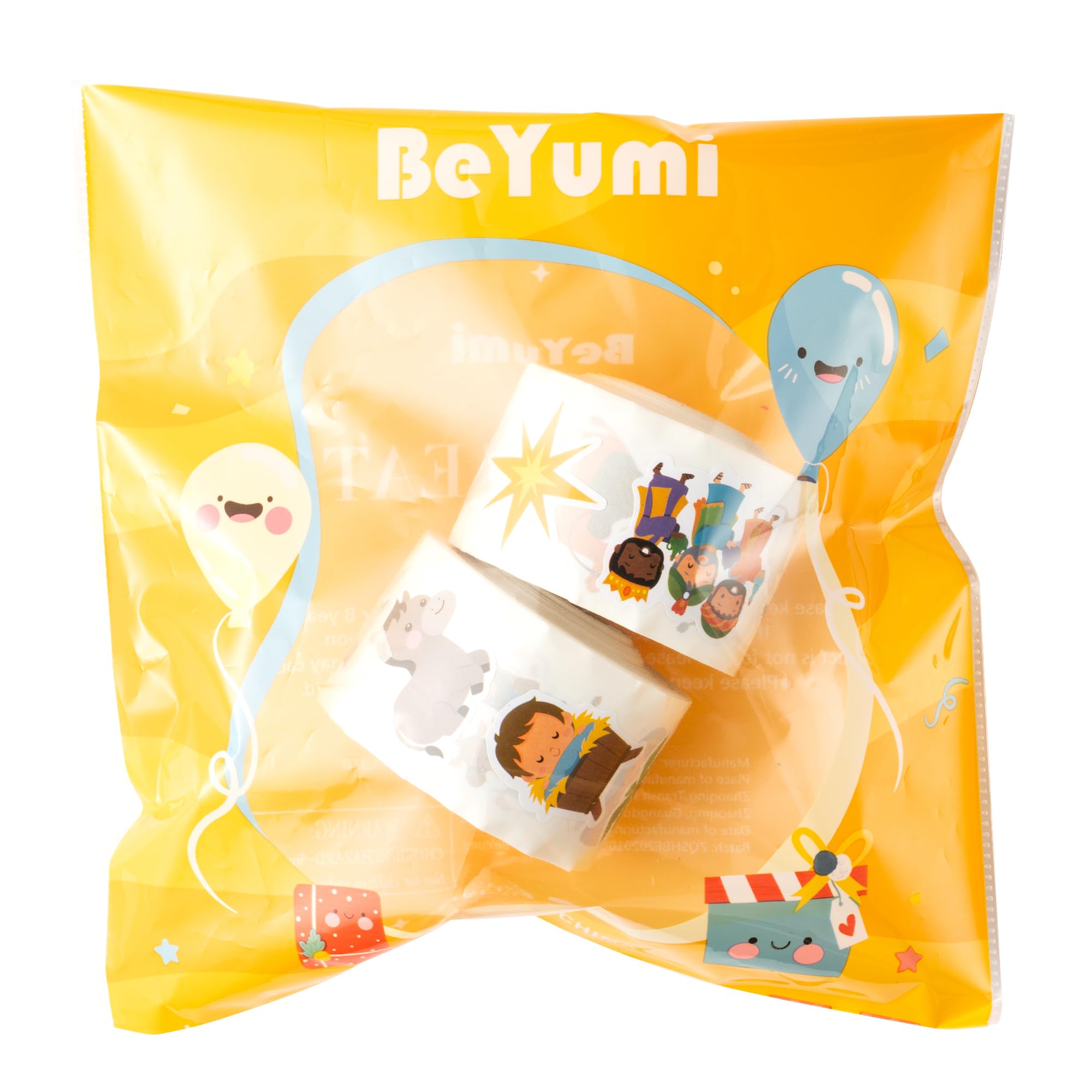BeYumi nativity stickers decorate laptops and journals with spiritual charm.