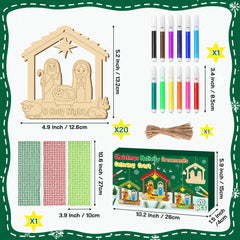 BeYumi nativity houses set helps illustrate the Christmas story with wooden details.