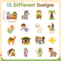 BeYumi nativity sticker roll resists moisture for Bible and laptop decoration.