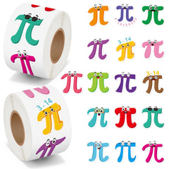 BeYumi Pi Day sticker roll with playful pi symbols for notebooks and water bottles.