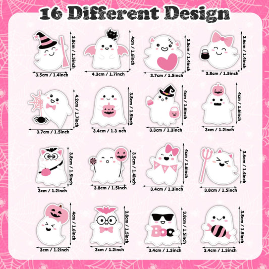 BeYumi pink ghost sticker designs provide cute Halloween accents