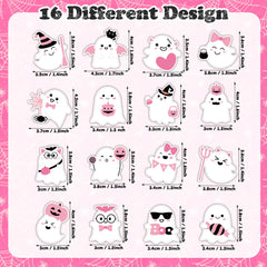 BeYumi pink ghost sticker designs provide cute Halloween accents