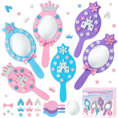 BeYumi Princess Foam Mirror Kit packaging shows complete DIY decor activity for kids