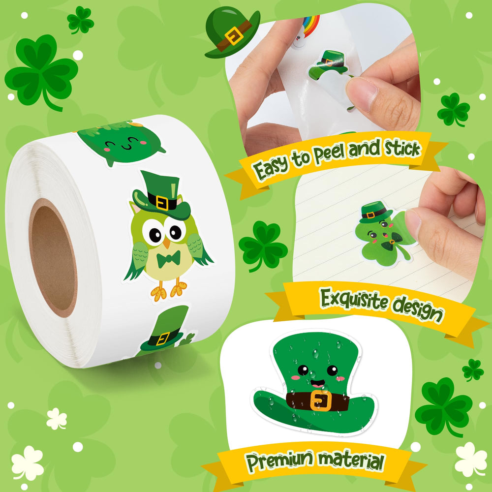 BeYumi St. Patrick's gnome design on stickers for scrapbooks and journals