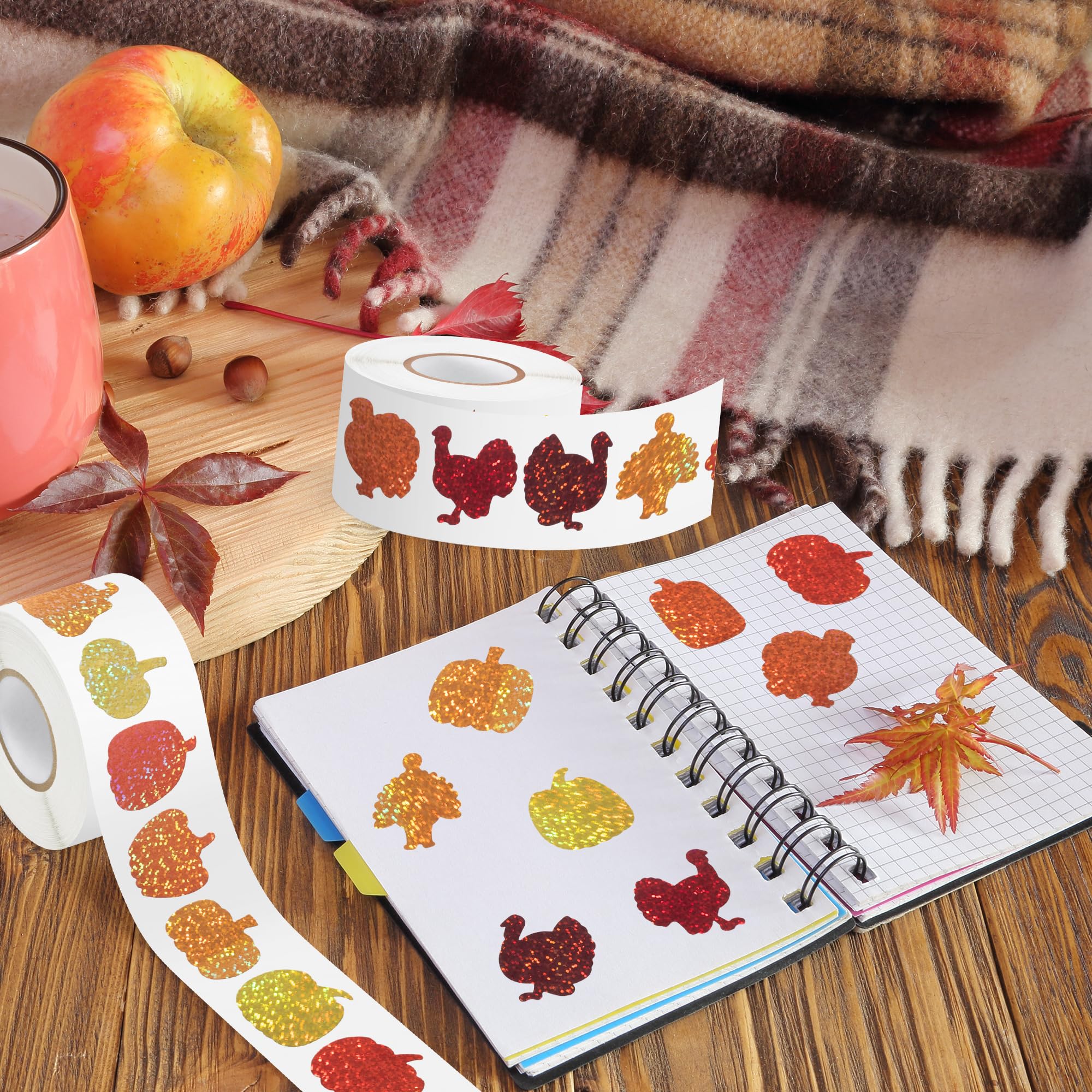 BeYumi stickers on envelopes for cheerful fall mailings
