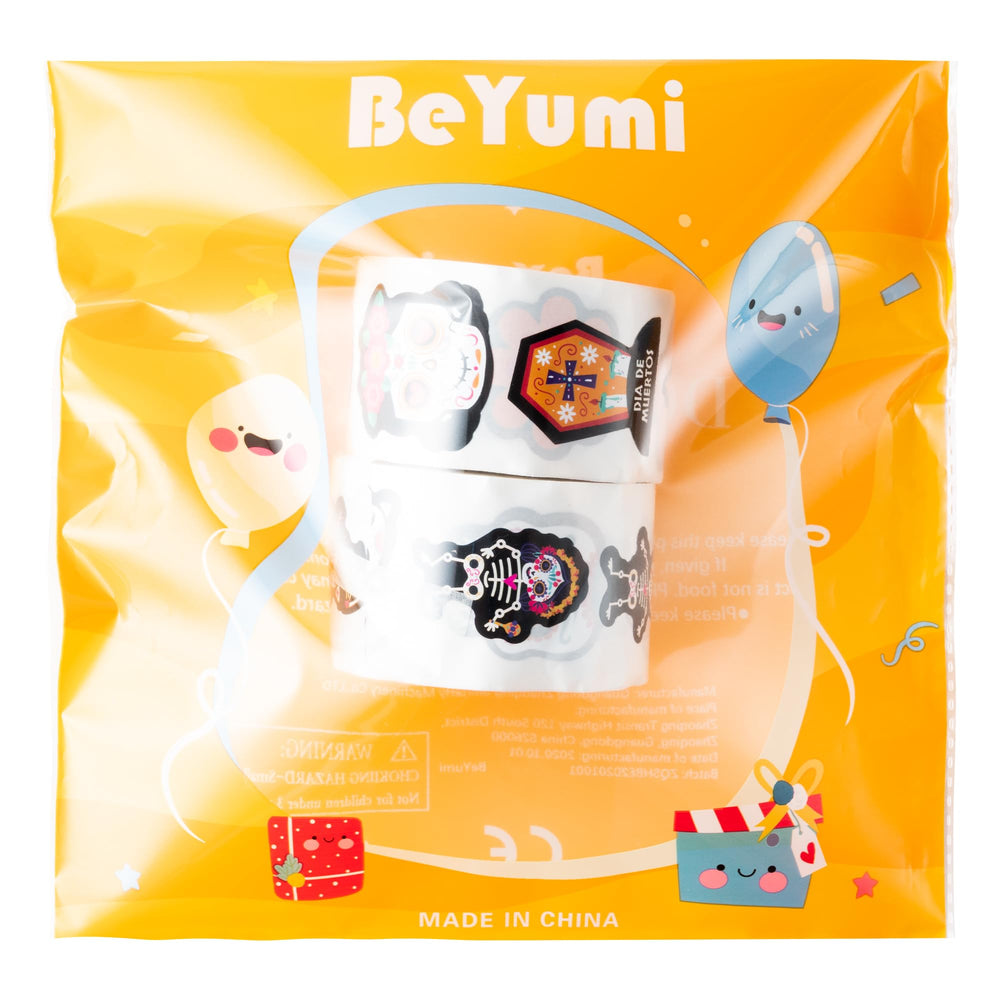 BeYumi Day of the Dead decals brighten bottles and jars for events