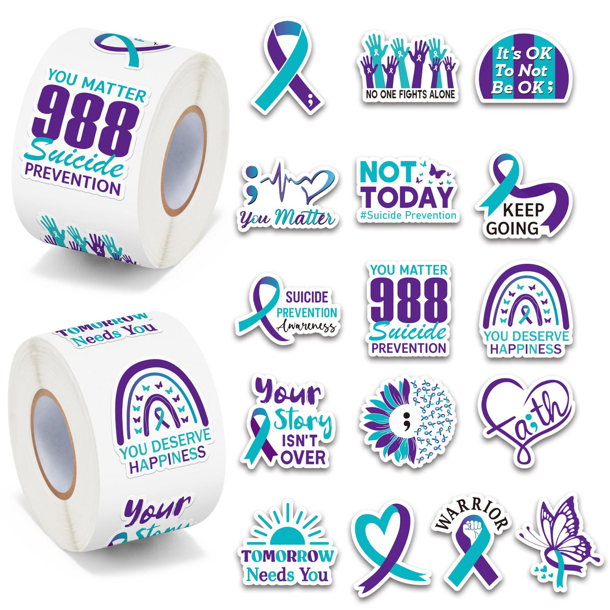 BeYumi teal ribbon sticker on a laptop promotes awareness and conversation