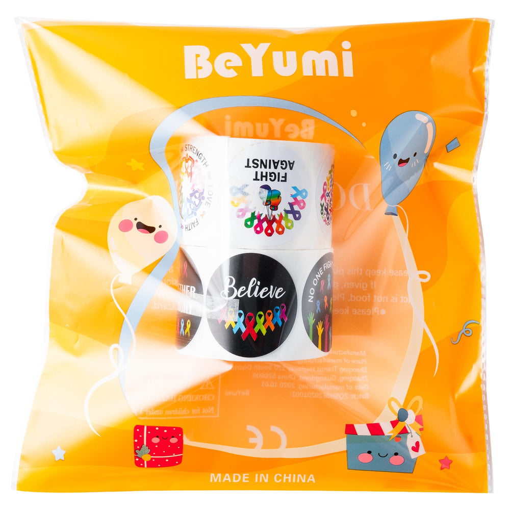 BeYumi two roll pack offers 500 stickers per roll for multiple projects.