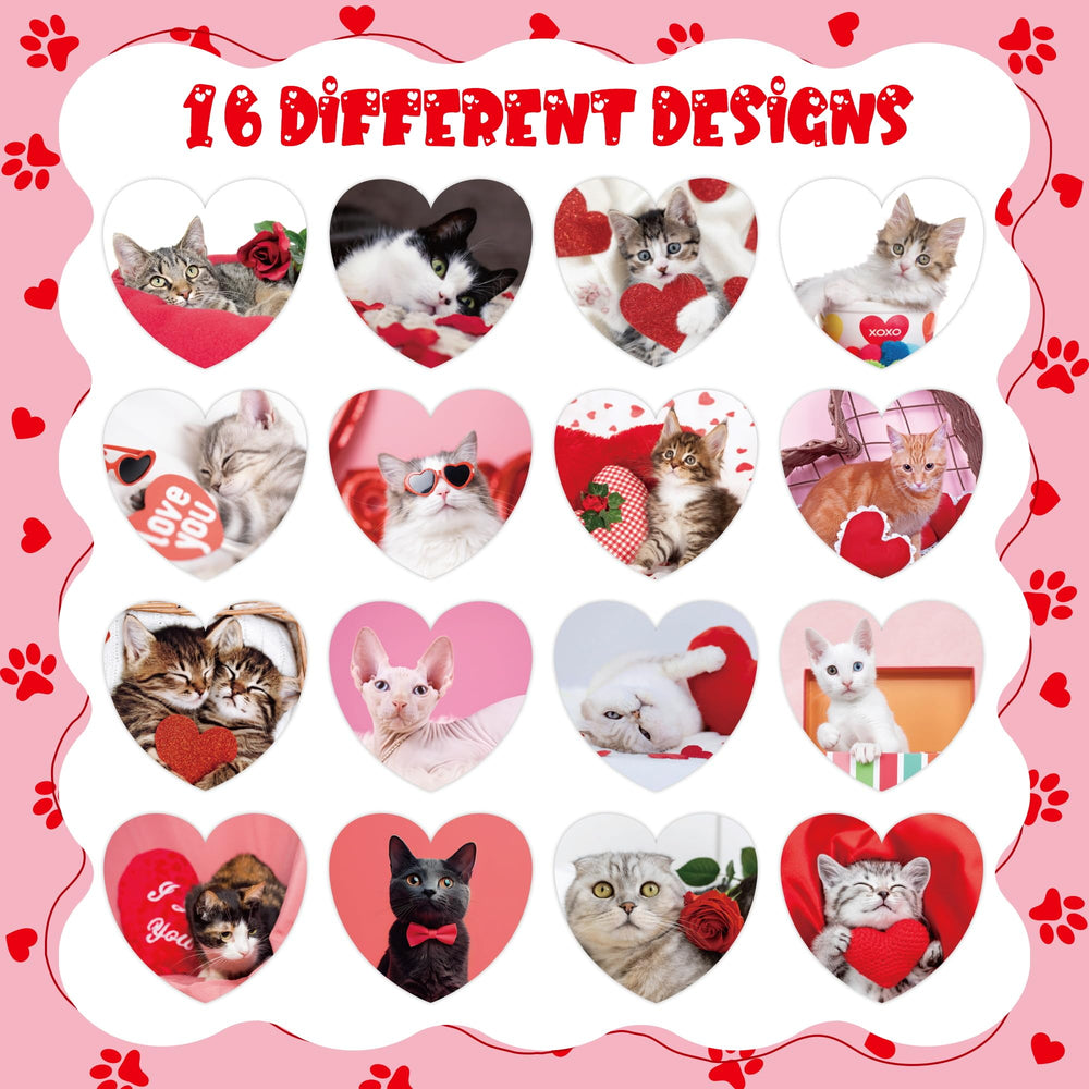 BeYumi Valentine cat stickers 16 breed designs for crafts