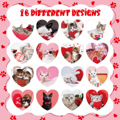 BeYumi Valentine cat stickers 16 breed designs for crafts