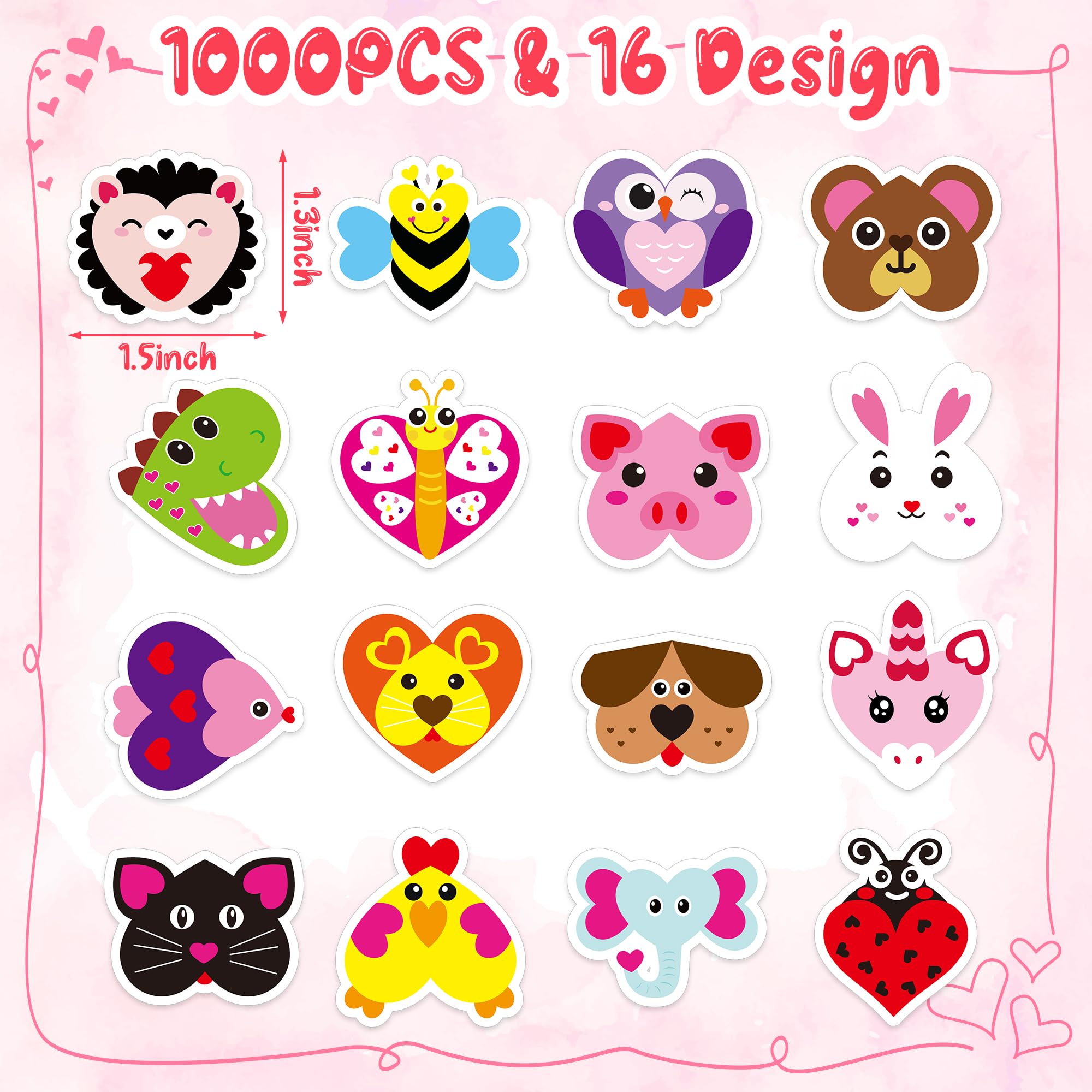 BeYumi Valentine heart stickers roll 2 for scrapbooks and envelopes.