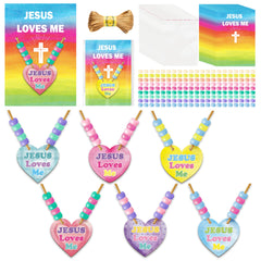 BeYumi Valentine Necklace Craft Kit pendant view, kid-friendly DIY project for creative faith gifts