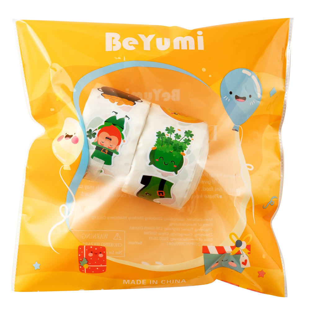 BeYumi water bottle shamrock sticker with moisture-resistant finish